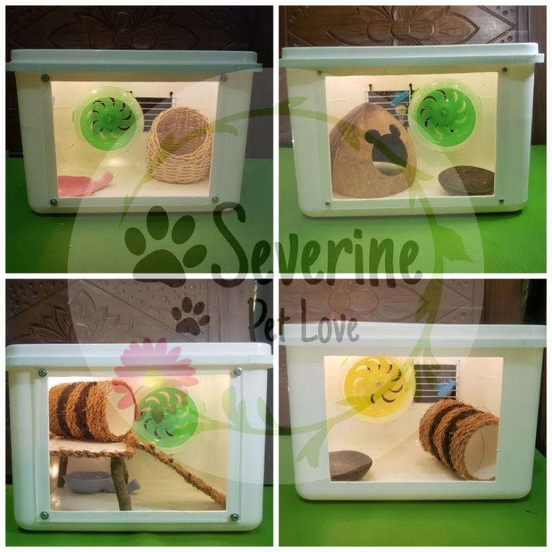 READY kandang hamster kotak | kandang hamster akrilik | box hamster kandang reptil gecko landak | ka