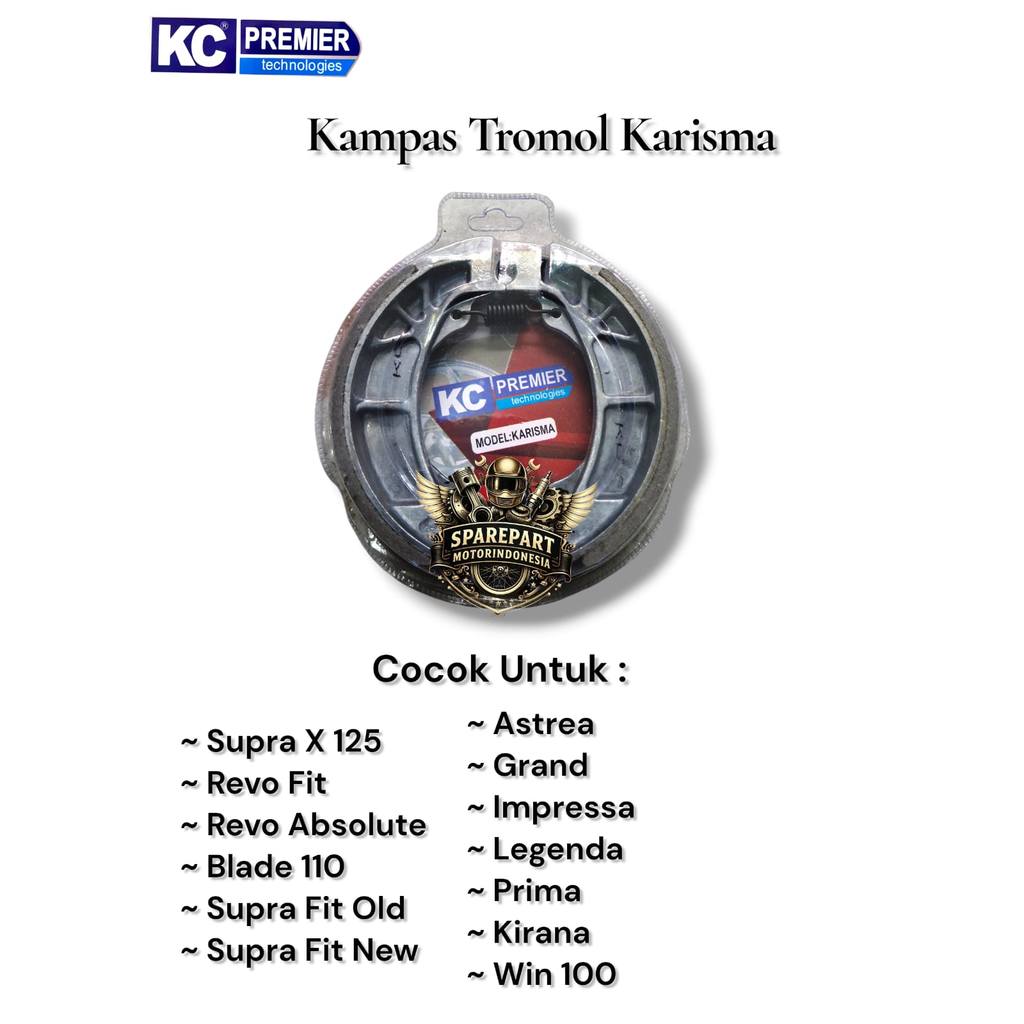 KAMPAS REM BELAKANG TROMOL PIRODO BREAK SHOE HONDA GRAND SUPRA SUPRA X LEGENDA  FIT NEW SUPRA X 125 