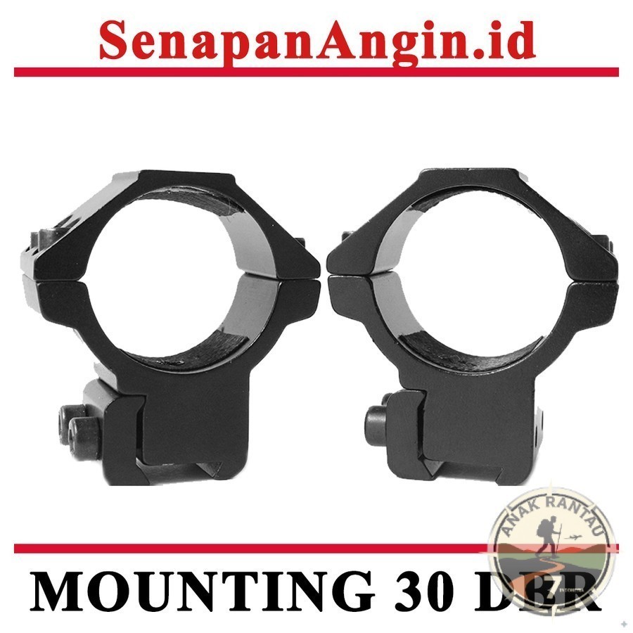 Mounting Scope 30 DBR Tube 30mm Mounting Teleskop Rel 11mm atau 22mm Picatinny Double Baut Presisi