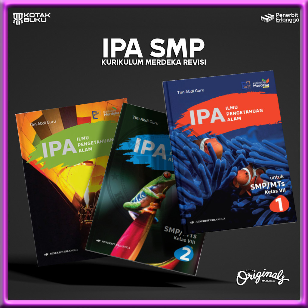 [ Erlangga ] Buku IPA Kelas 7 8 9 SMP Kurikulum Merdeka Revisi Terbaru