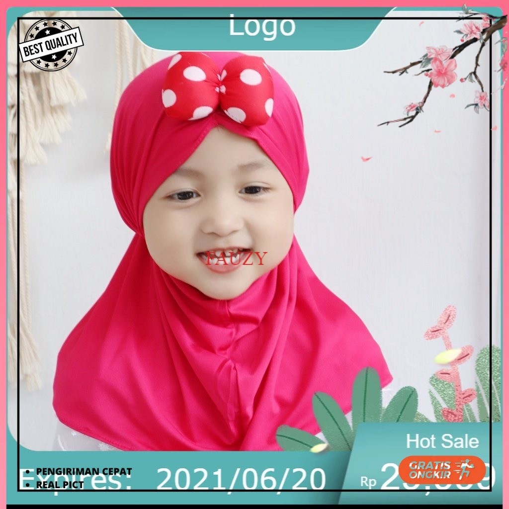 PROMO Jilbab Kerudung Hijab Krudung Anak Bayi Premium Murah Adem Ringan Lembut Nyaman Lucu Umur Usia