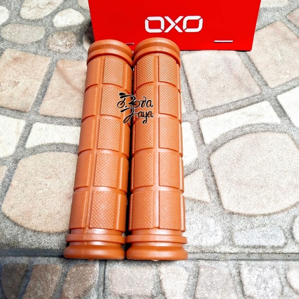 955 COKLAT GRIP SEPEDA HANDGRIP HANFLAT OXO KARET 12cm SPAREPART SEPEDA TERMURAH