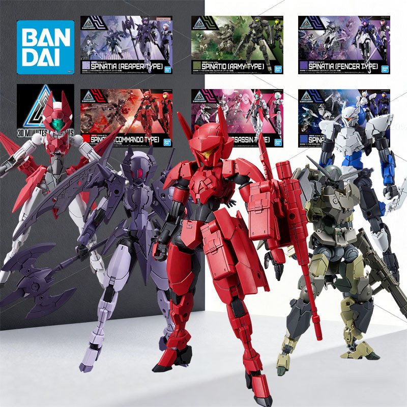 BANDAI Original MODEL KIT  30MM  Spinatio COMMANDO ARMY TYPE REAPER TYPE ME GIRL Anime Action Figure