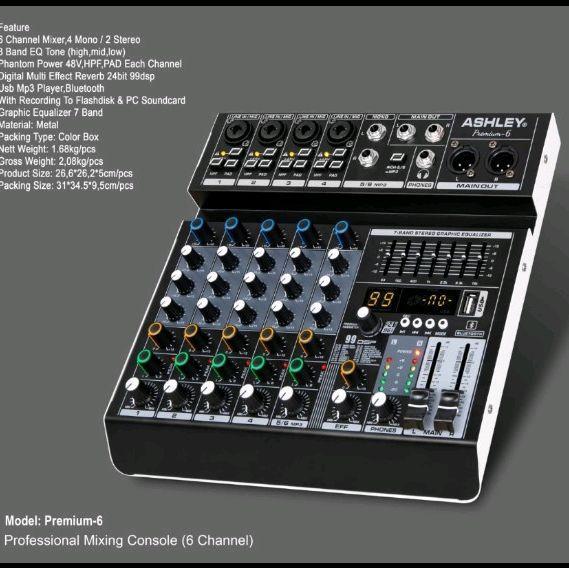mixer ashley premium 6 premium6 original - ASHLEY PREMIUM6