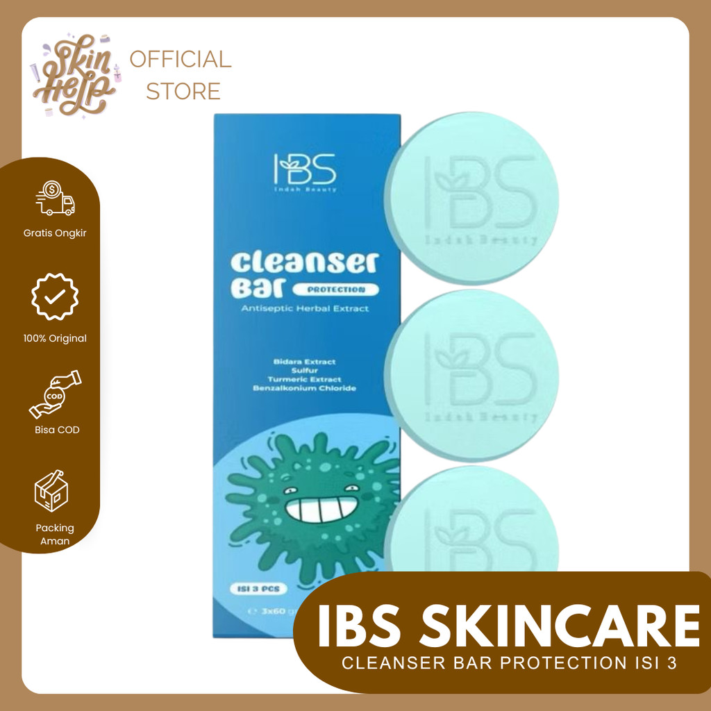 IBS Sabun gatal gatal untuk seluruh tubuh (3pcs biru )
