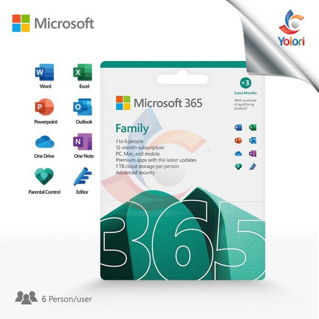 Microsoft Office 365 Family POSA Card