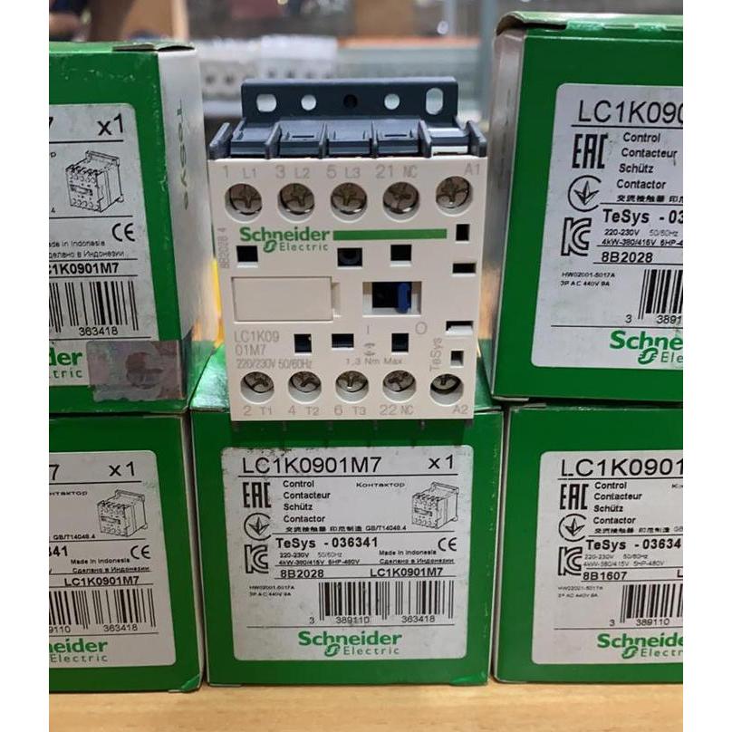 KONTAKTOR MINI 20A LC1K0901M7 SCHNEIDER 220VAC