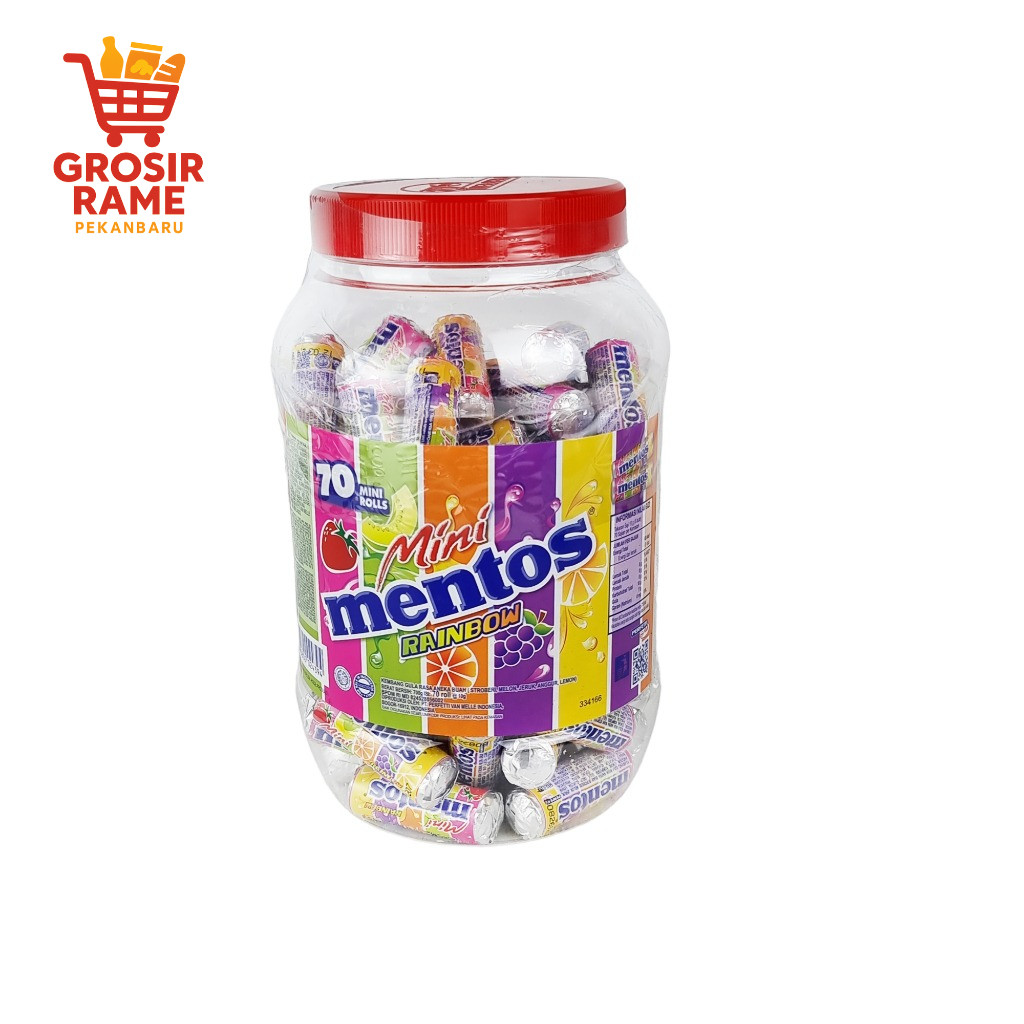 Mentos TOPLES Mini Roll Rainbow - Netto 70pcs x 10 gr