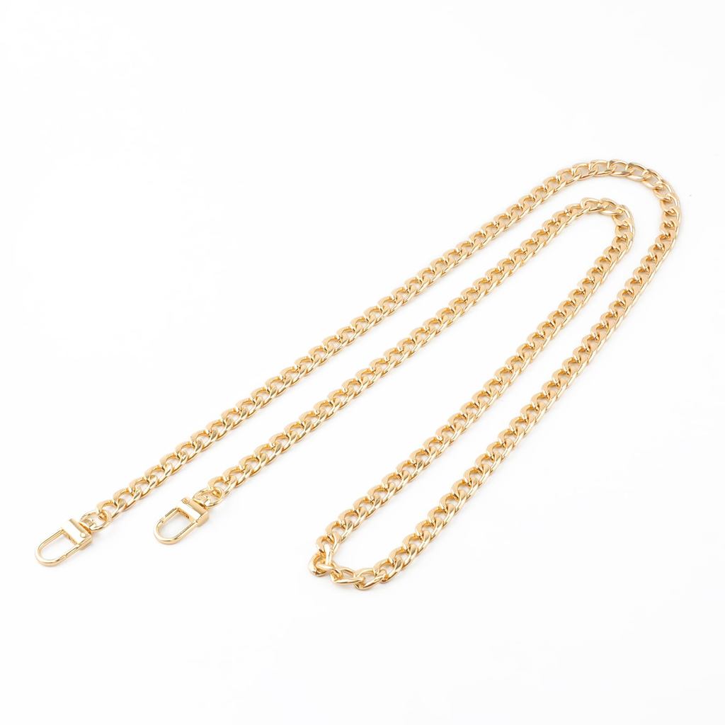 Gold Purse Chain Strap 43.3 Inch Replacement Bag Strap Metal Braided Chain for Y Handbag Shoulder Cr