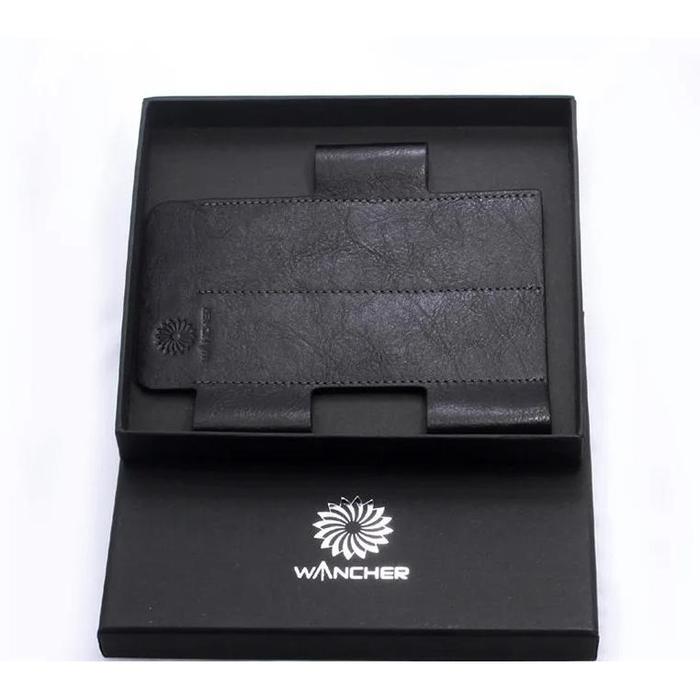 Wancher vegetae tanned tree cream leather three pieces flat pen cover leather inserted into pen ack 