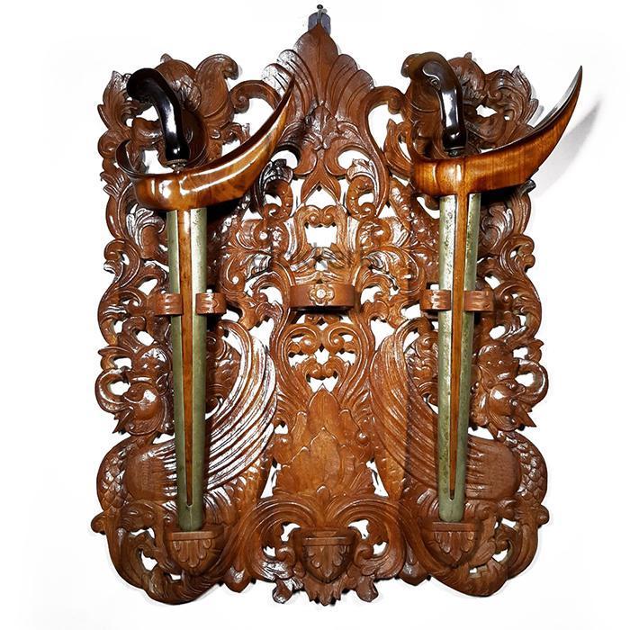 Blawong Keris Tombak Ukir Naga Paksi Dewata dengan Ukiran Halus dan Paksi Khusus untuk Kolektor EK43