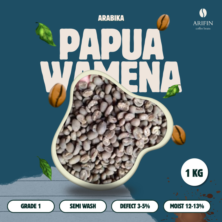 Grade 1 Semi Wash Papua Wamena Green Beans | Biji Kopi Mentah
