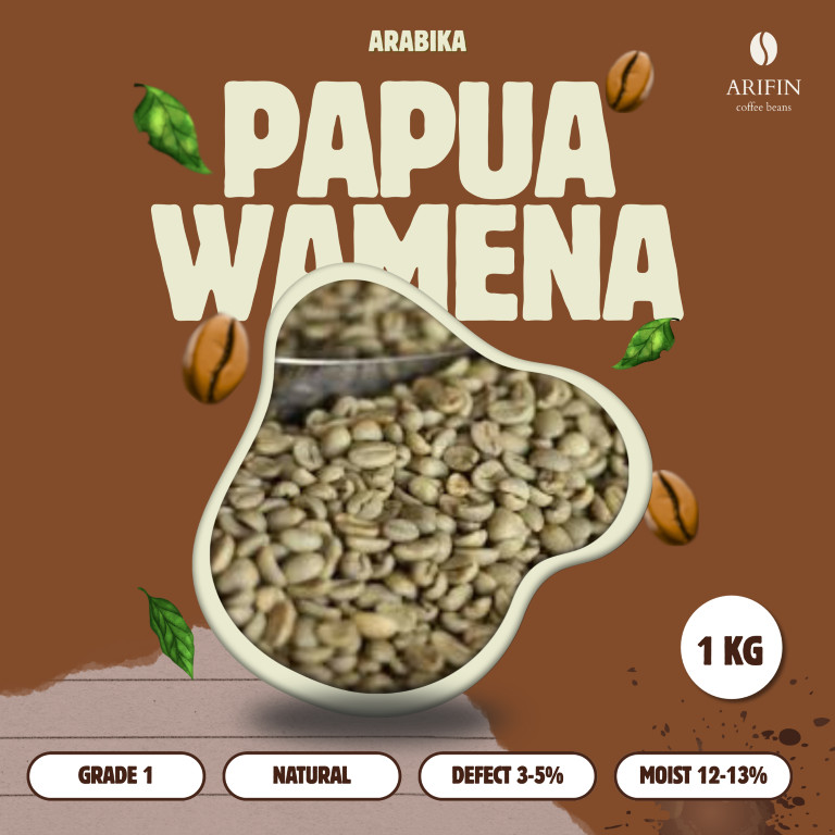 Grade 1 Natural papua Wamena Green Beans | Biji Kopi Mentah