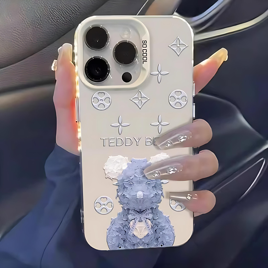 Casing ponsel anti-jatuh versi premium Beruang Kekerasan Biru, cocok untuk Redmi 12 12C Note 13 PRO 