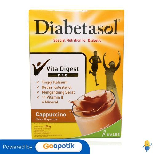 Diabetasol Susu Rasa Cappucino 180 Gram Box