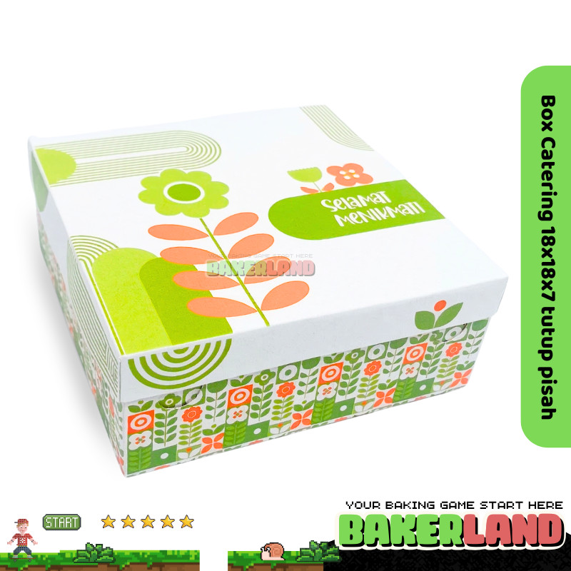 Box Catering Motif / Box 18x18x7 / Box Nasi kotak / Box Nasi / Box Makanan / Kotak Nasi Box / Kotak 