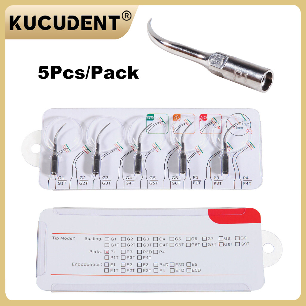 5Pcs/Pack Dental Scaler Tips Ultrasonic Scaler Tip Fit EMS Woodpecker Dental Ultrasonic Scaler Scali