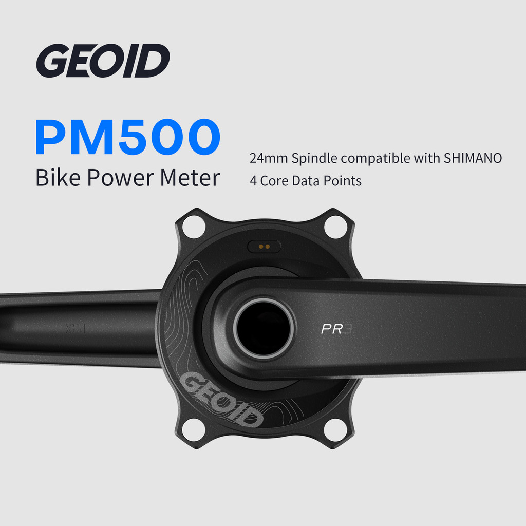 GEOID PM500 Power Meter 110BCD 4 Bolt Crank 24mm Spindle ANT+ Bluetooth Power Meter Sepeda Jalan unt