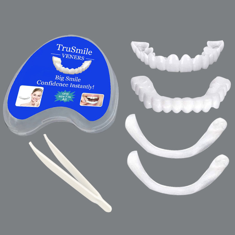 Denture Cover Veneer Snap-on Teeth Kit Fake Temporary Tooth Whitening Replacement Temporary Tooth Re