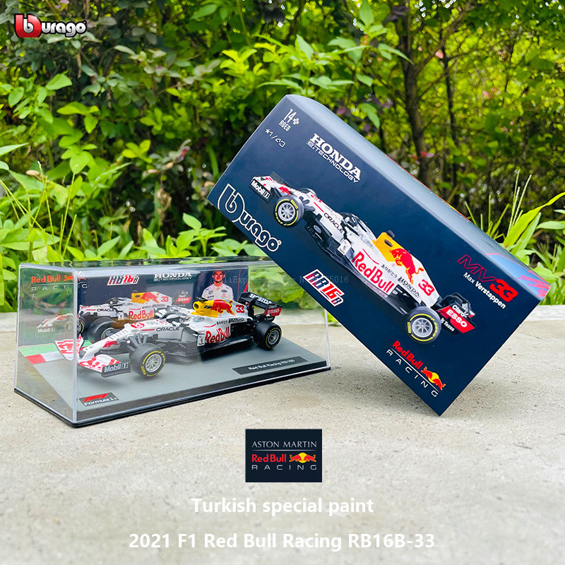 Bburago 1:43 2021 F1 Red Bull Racing RB16B 33# Verstappen Turkey Special Livery Racing Die Cast Mode