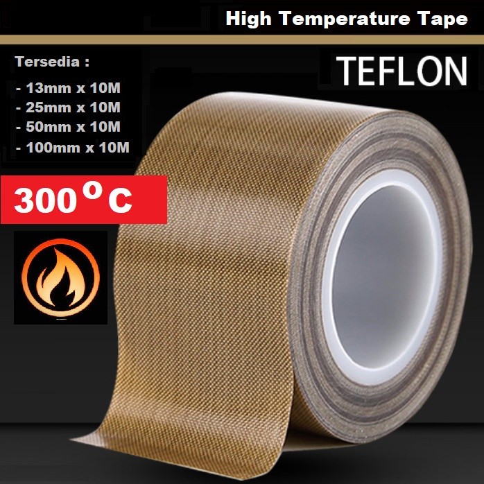 Teflon Tape Kain Kertas Isolasi Anti Panas Tahan Press Sealer Baking