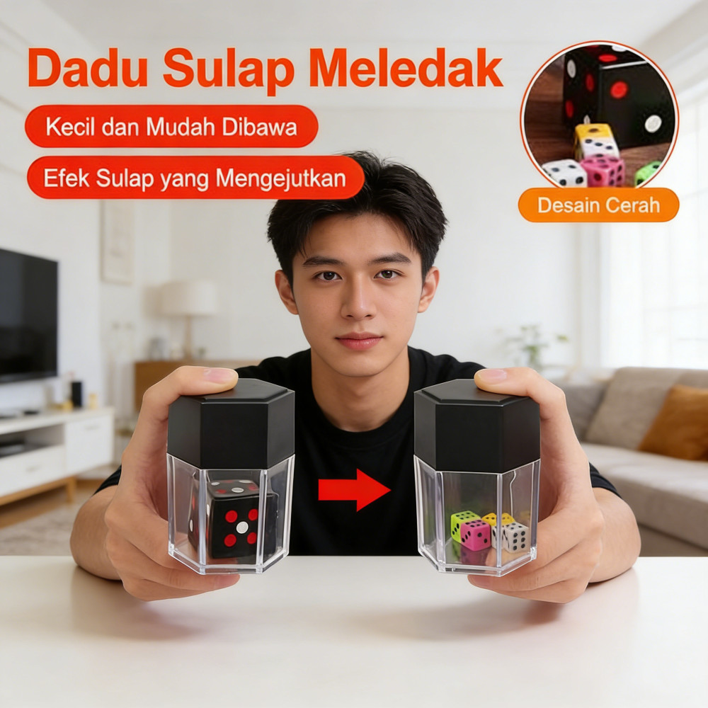 Shop Dadu Buyar - Magic Shop - Boom Dice - Exploding Dice - Alat Sulap - Sulap Dadu