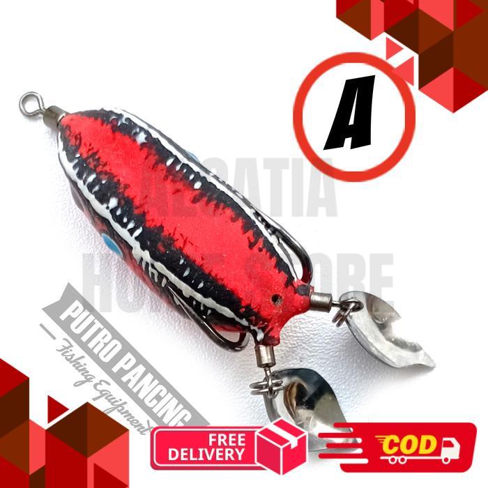 Lure Softfrog Mega Lure Double Blade - A. Merah