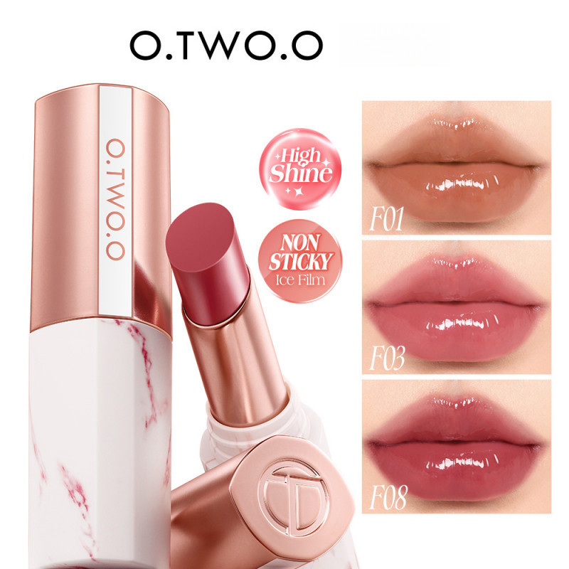 Produk Baru OTWOO lipstik cermin warna ice film tahan lama, tahan air, lipstik matte, tidak menempel
