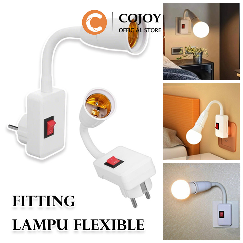 Fitting Lampu Flexible/Off/Fitting Lampu E27 Kabel Flexible Colokan Ke Listrik Kualitas