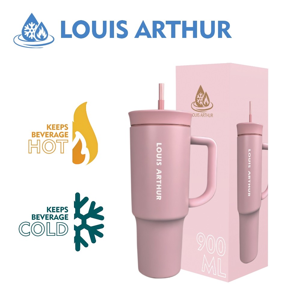 LOUIS ARTHUR 1200ML Water Tumbler untuk Outdoor, Botol Air Berinsulasi