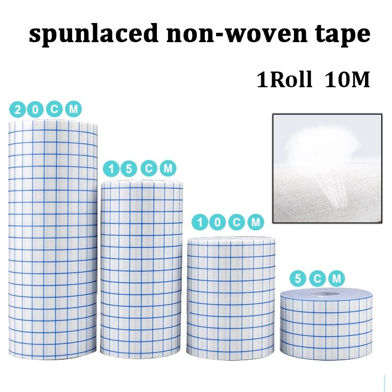 Plester perekat gulungan non-woven 10M, perban medis perekat, perban medis non-woven yang dapat bern