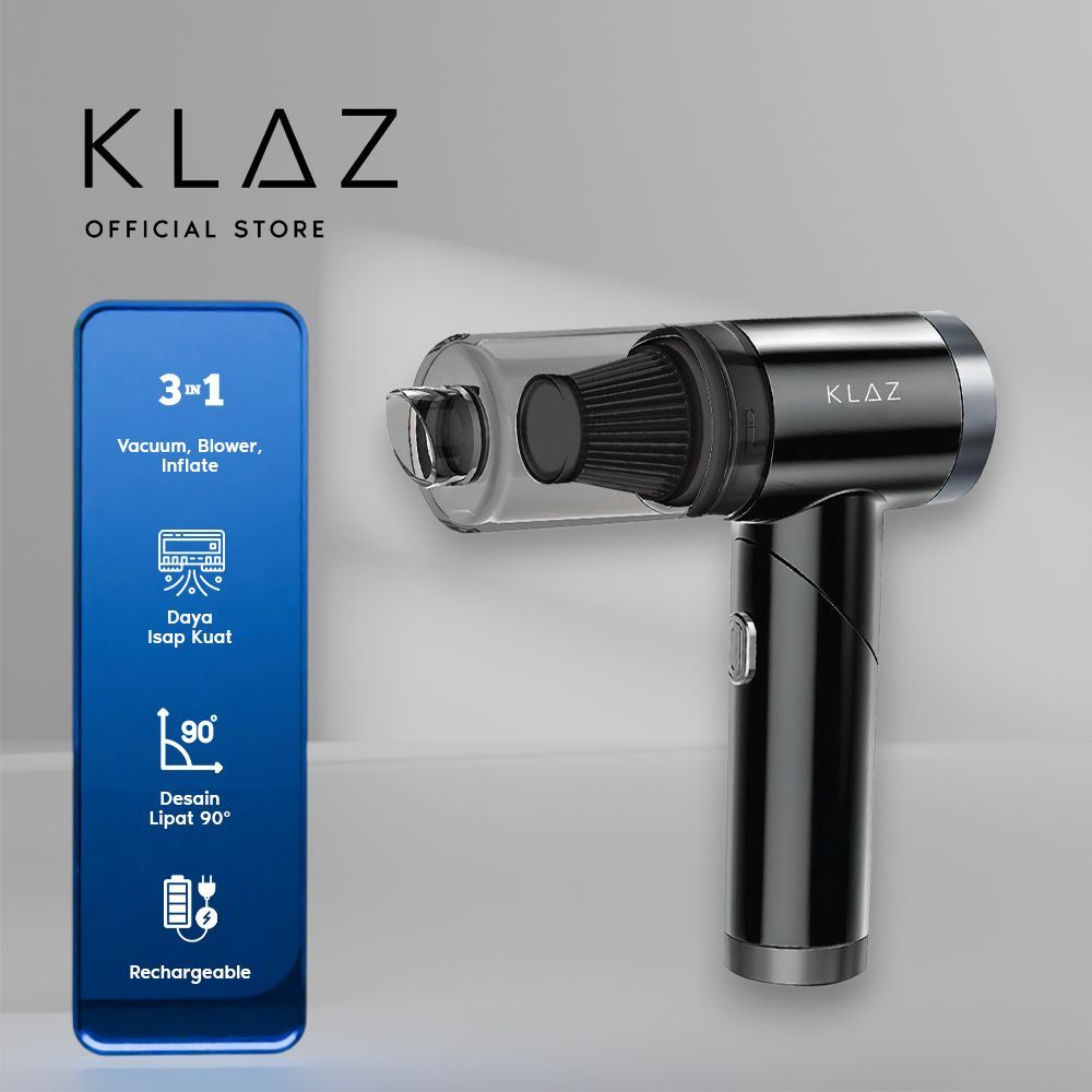 KLAZ Vacuum Cleaner Dry Folding - Hitam Penyedot Debu Vakum Alat Sedot Debu Alat Pembersih Ruangan P