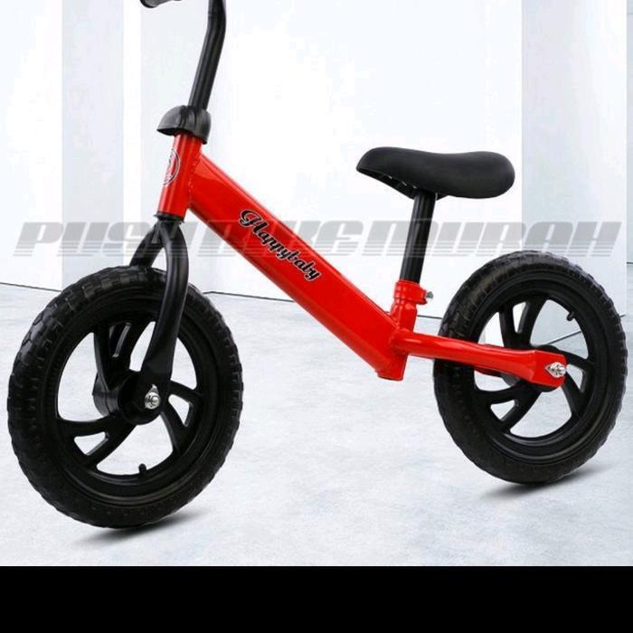 sepeda anak roda 2tanpa pedal Balance bike sepeda keseimbangan - Merah