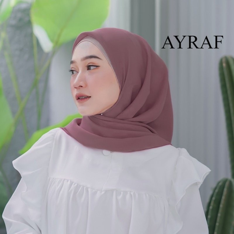 hijab segiempat bella square bahan pollycotton size 110x110/hijab kerudung bella square warna coklat