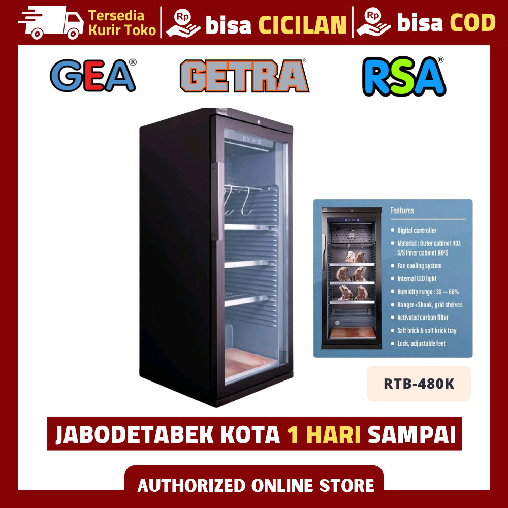 Kulkas Penyimpanan Daging Segar Gea RTB-480K Meat Ager Showcase Original