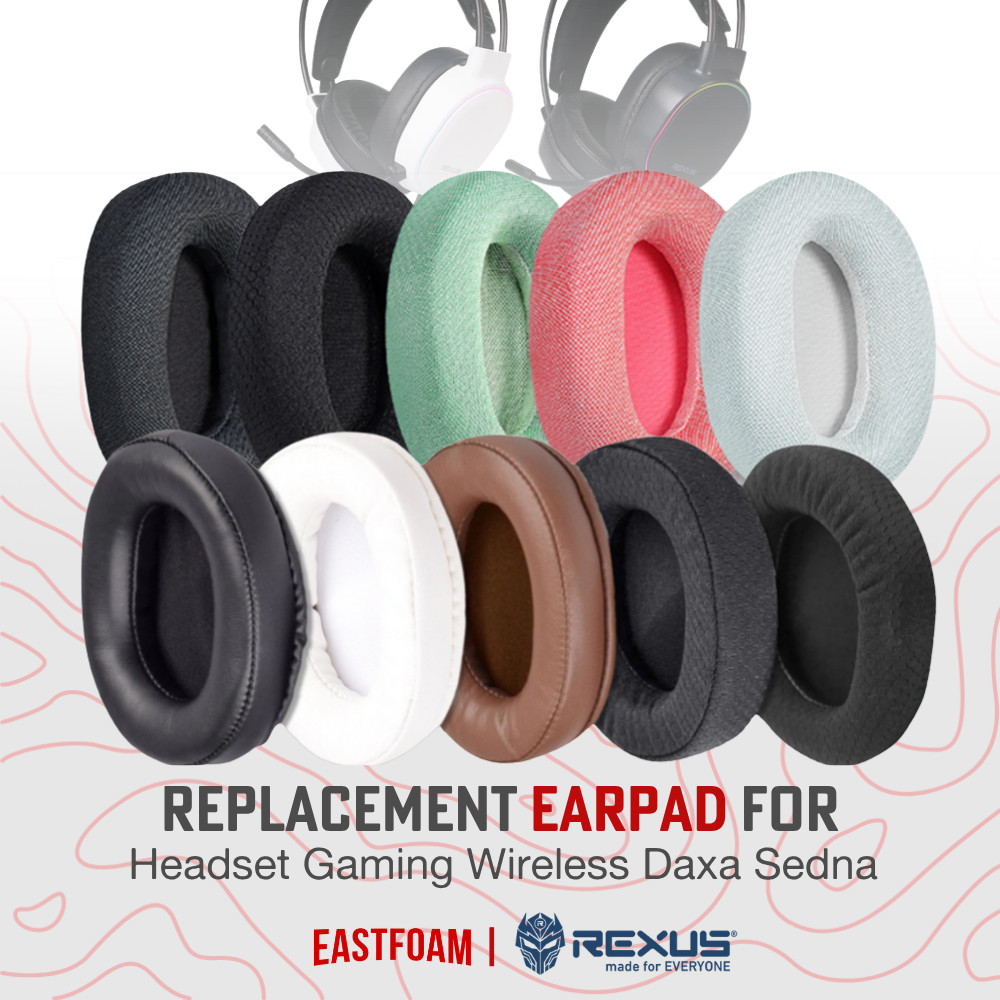 Earcup Earcushion Earpad  Rexus Headset Gaming Wireless Daxa Sedna Busa Bantalan Foam Pad