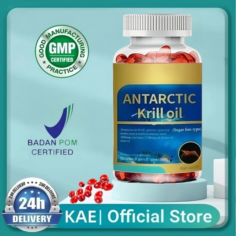 KAE-Antarctic Krill Oil Capsules (120 Capsules) Antarctic Krill Oil Astaxanthin Supplement Capsules 