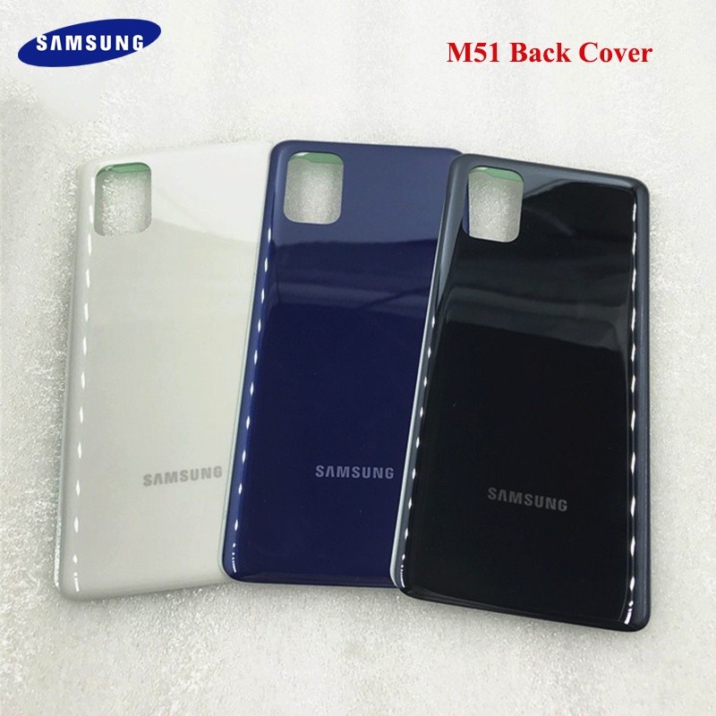 Casing Belakang Baterai Samsung M51, Penutup Housing Belakang, Suku Cadang Pengganti untuk Samsung G
