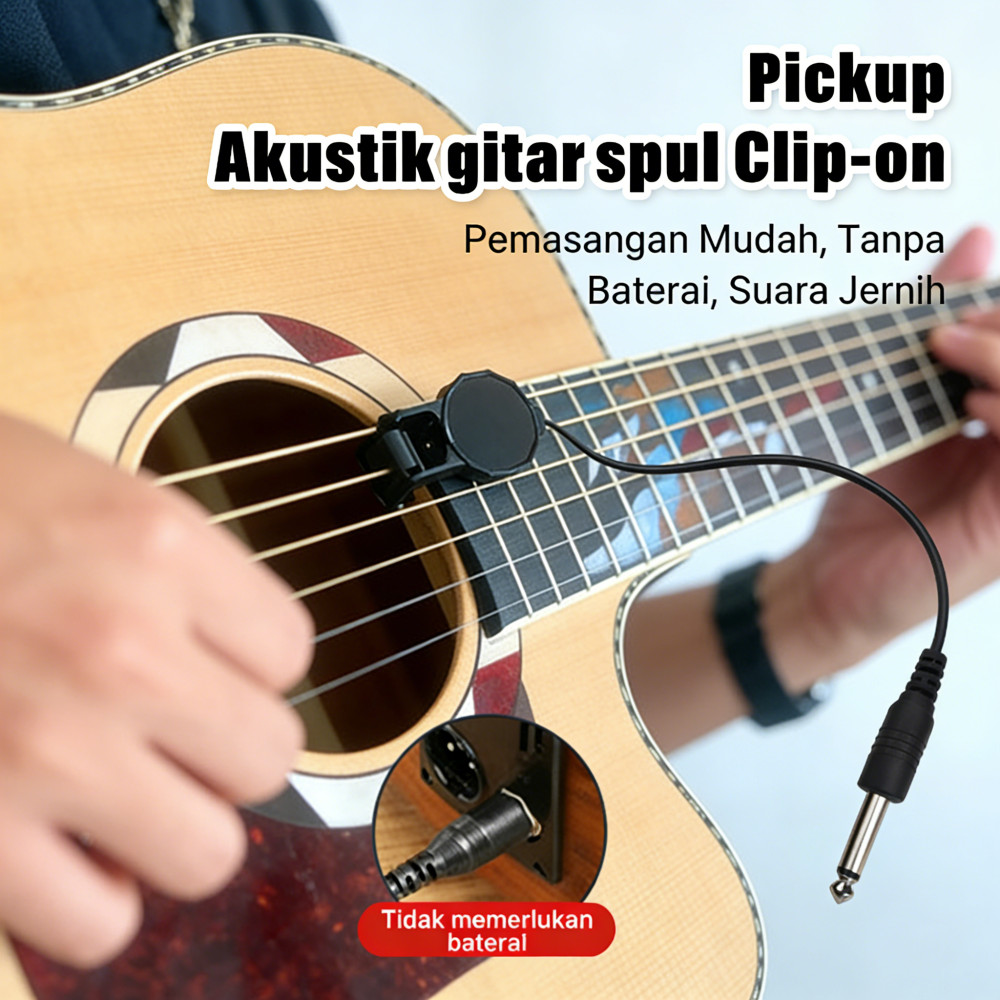 Pick-up Akustik gitar tempel spul Spul Pick Up spul gitar pick up Clip-on acoustic/sepul gitar akust