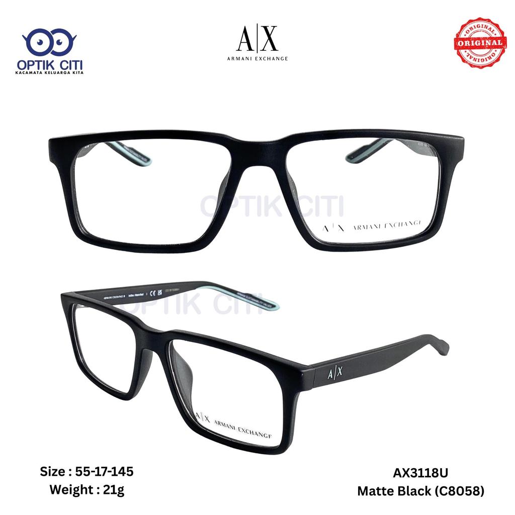 Frame Kacamata Pria Armani Exchange AX 3118 U Original