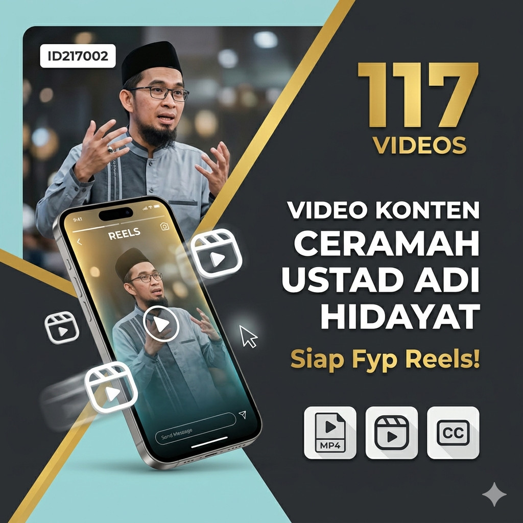 ID217002 - Video Konten Ceramah Ustad Adi Hidayat 117 Siap Fyp Reels 