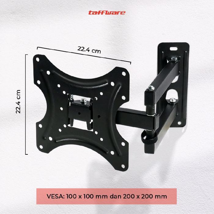 Taffware Bracket TV Telescopic VESA 200x200 17 24 32 40 42 inch Universal Smart TV Digital LCD LED M