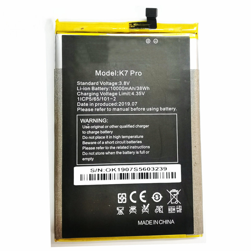 3.8V 10000mAh 38Wh K7 Pro High Quality Battery for OUKITEL Mobile Phone