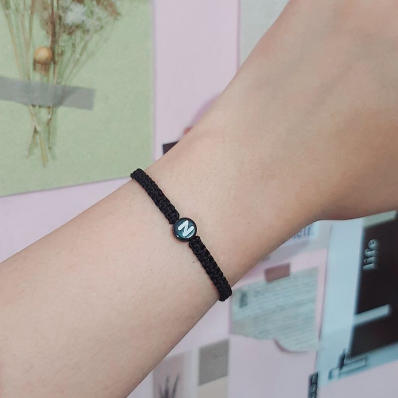GELANG ANYAM MANIK HURUF INISIAL NAMA | INITIAL BRACELET | B10