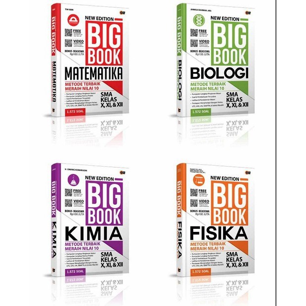 New Edition Big Book Matematika - Fisika - Kimia - Biologi SMA Kelas X, XI, & XII