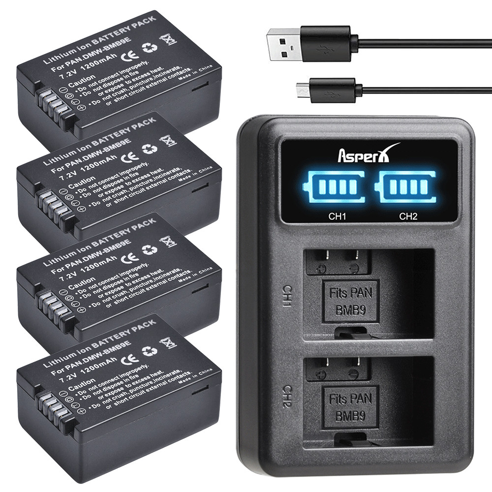 DMW-BMB9 Bateria DMW BMB9 BMB9E Battery + Charger for onic Lumix DC-FZ82 FZ70 FZ60 FZ100 FZ150 FZ40 