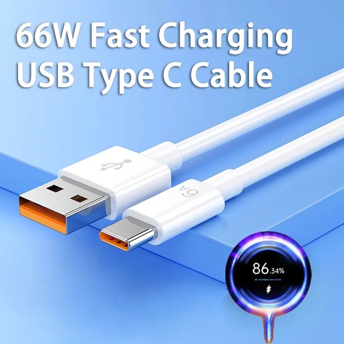 Kabel Data USB Type C Fast Charging 100W 6A 2 Meter Transfer Data Cepat Power Delivery PD Universal 