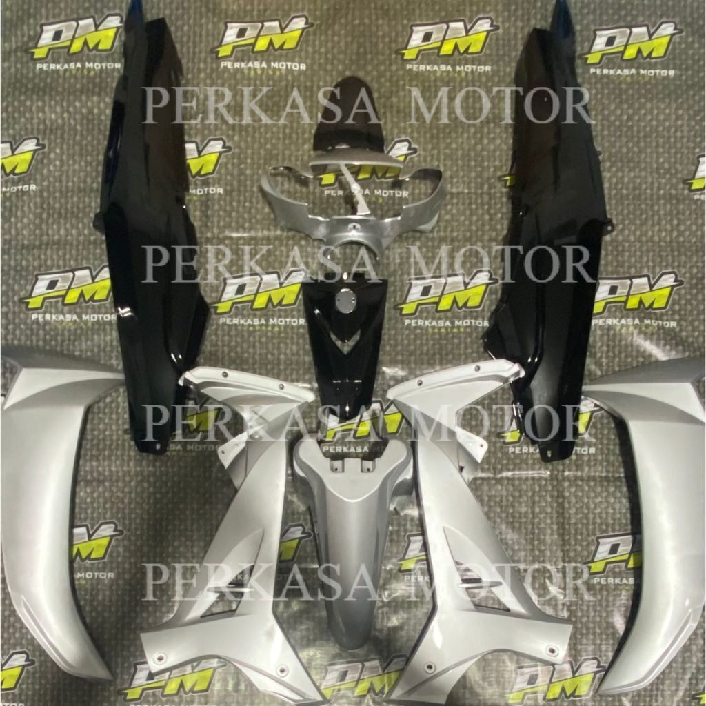 TERMURAH  BISA COD | Full Set Body Halus Vega R New Warna Silver Hitam | Cover Body Vega R New Lengk