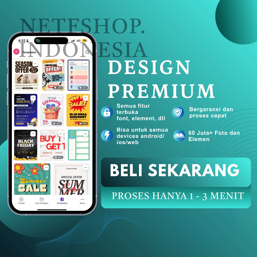 Template Canva Pro Premium Account | Full Fitur | Invite Tim | Android iOS Web 1 - 3 Bulan