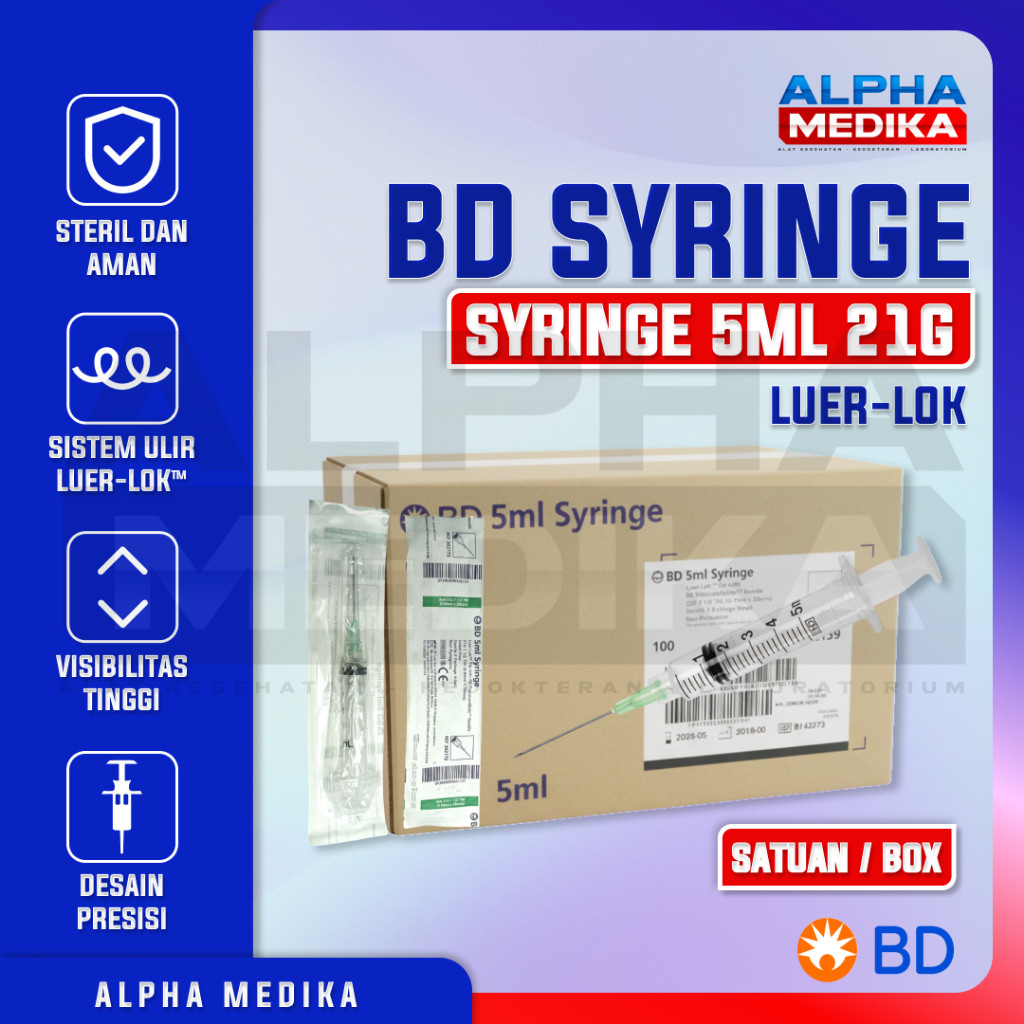 BD - Spuit 5cc BD "BOX" / Spuit 5ml BD / Syringe